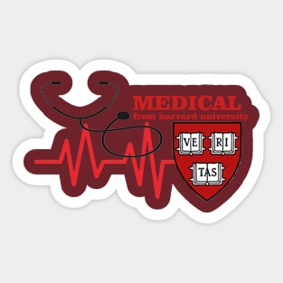 medical harvard university Sticker